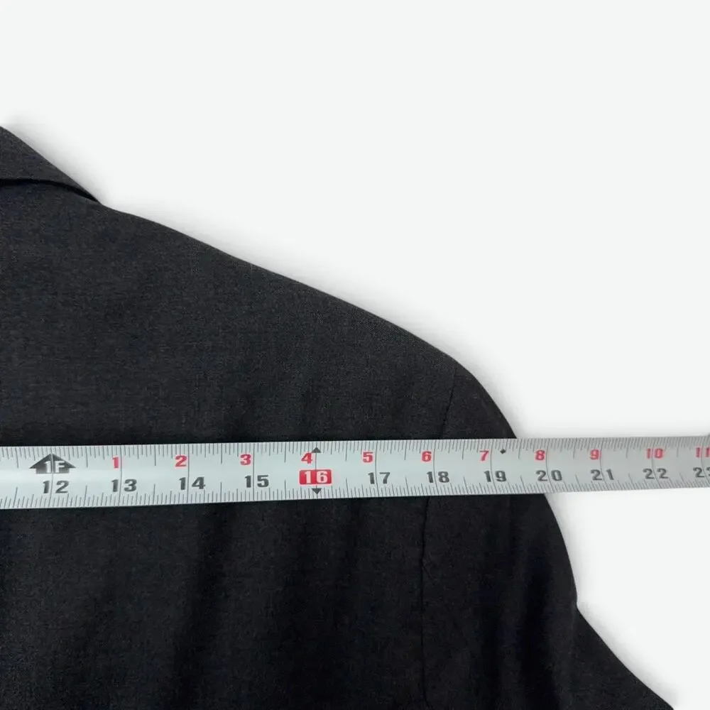 Lauren Ralph Lauren Wool Blazer Mens 46R Charcoal Gray Sport Coat Jacket Preppy